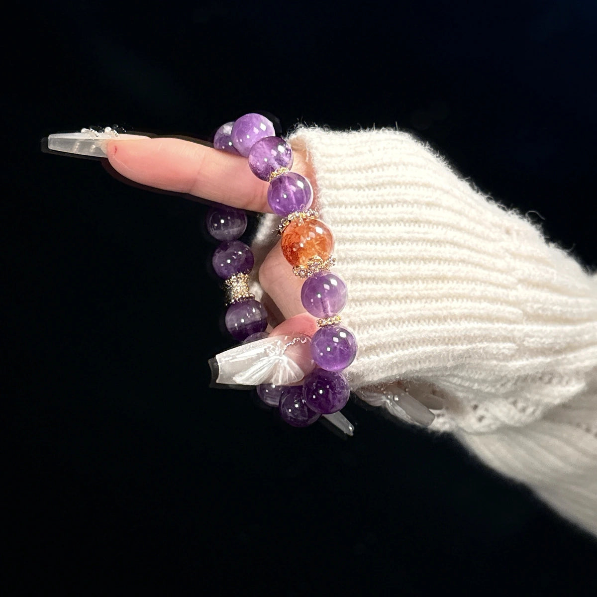 Purple Clouds Welcome Joy(紫霞迎喜 nfc-amethyst-bracelet)