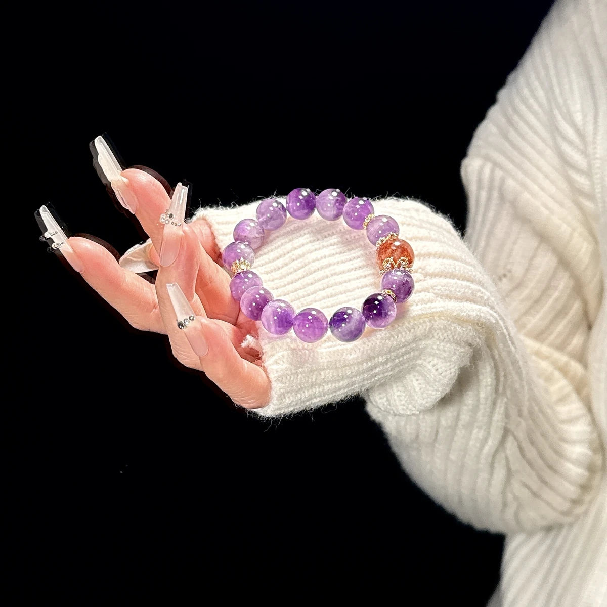Purple Clouds Welcome Joy(紫霞迎喜 nfc-amethyst-bracelet)