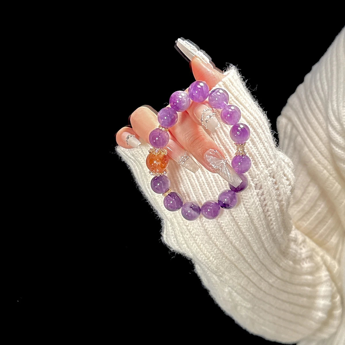 Purple Clouds Welcome Joy(紫霞迎喜 nfc-amethyst-bracelet)