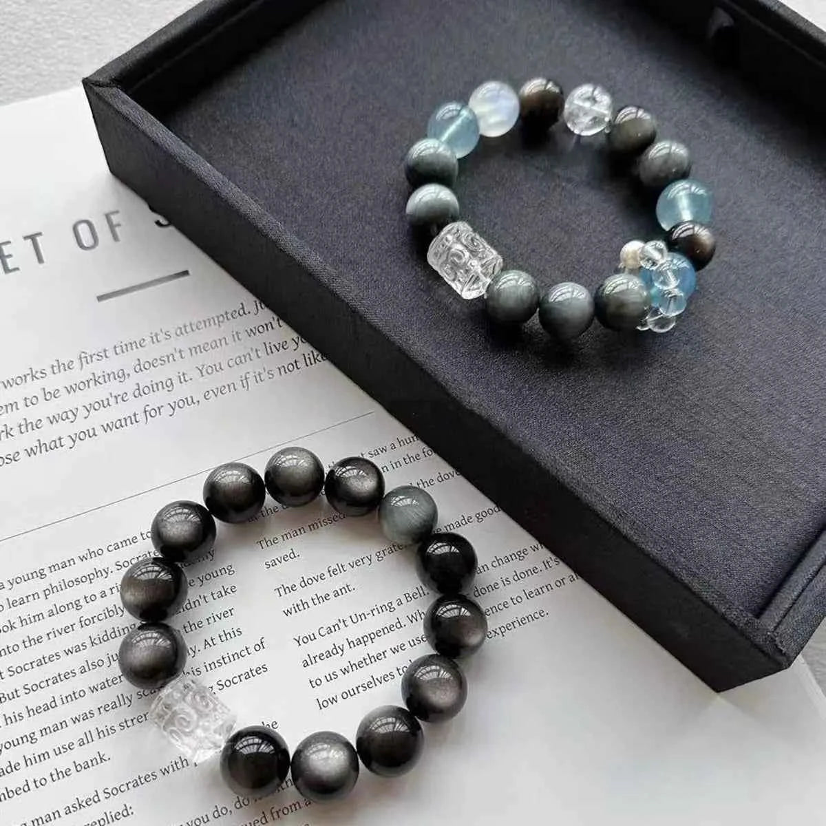 Azure Star Eyes(沧澜星眸 nfc-obsidian-bracelet)