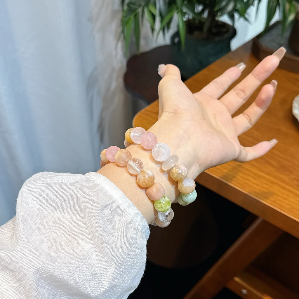 Cherry Blossom Clear Radiance(樱玉清辉 nfc-jade-bracelet)