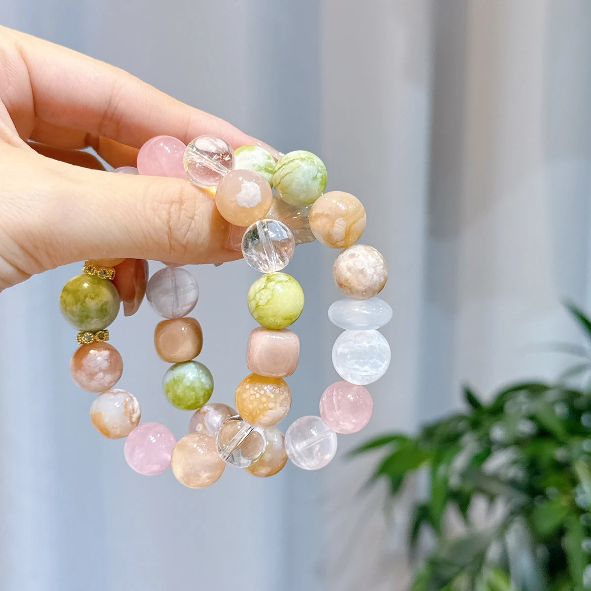 Cherry Blossom Clear Radiance(樱玉清辉 nfc-jade-bracelet)