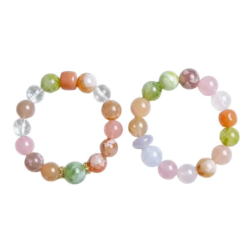 Sakura Luminous Jade Crystal Bracelet with NFC Chip - FusionLink Mindfulness & Reflection Jewelry
