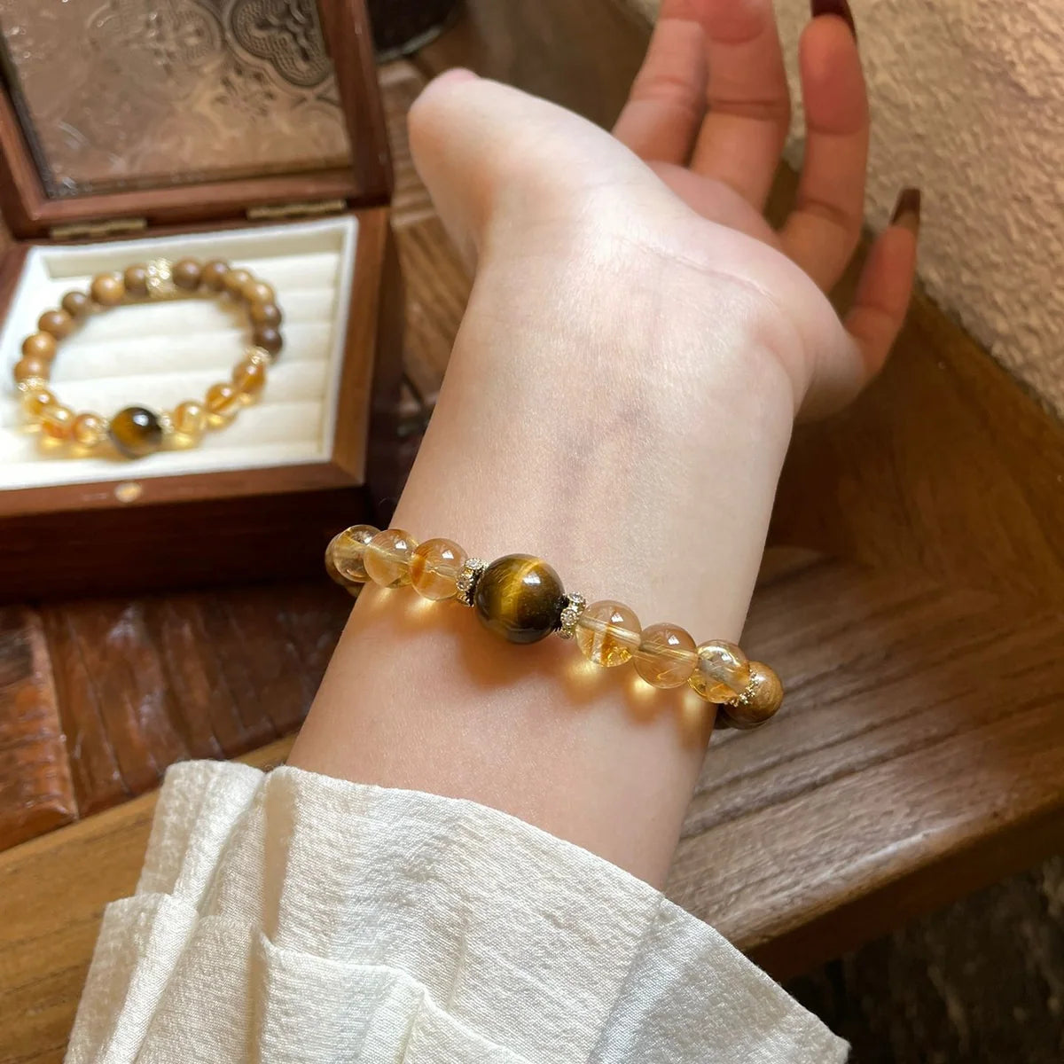 Fragrant Gold and Wealth(香蕴金财 nfc-sandalwood-bracelet)