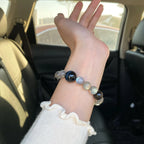 Silver Obsidian Lion Dance Bracelet(银曜石醒狮手链 nfc-obsidian-bracelet)