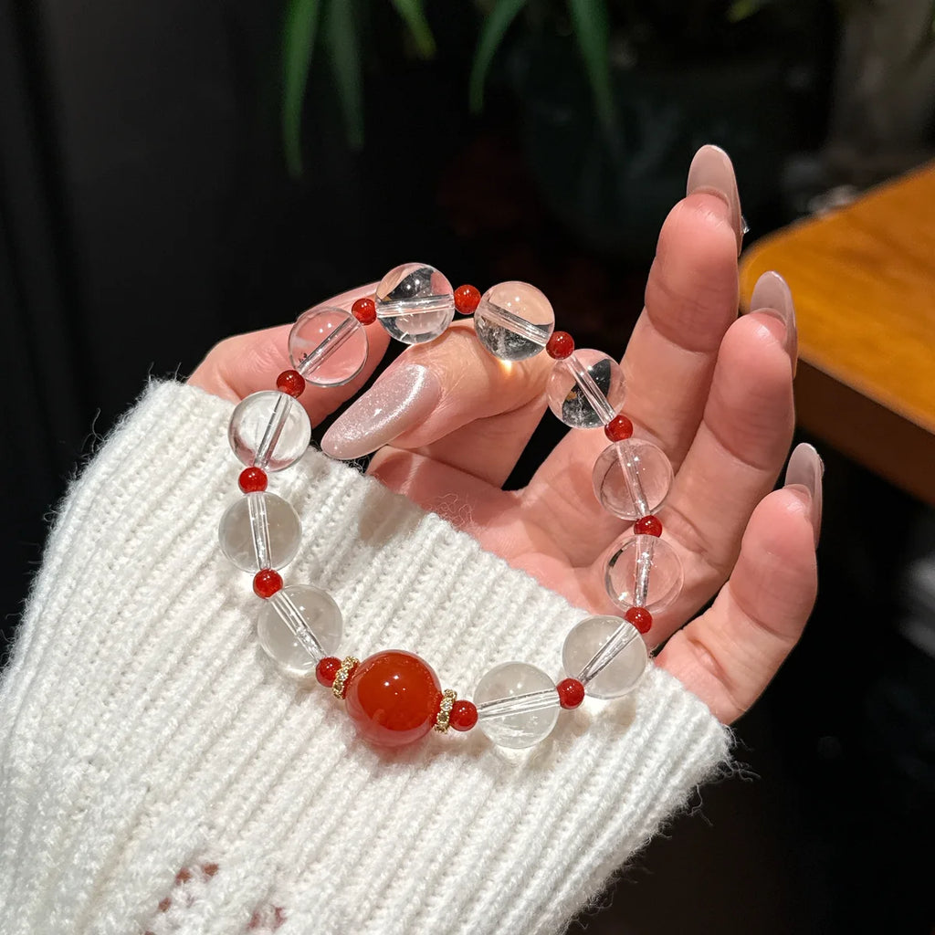 Snow Reflecting Red Glass(雪映红璃 nfc-glass-bracelet)