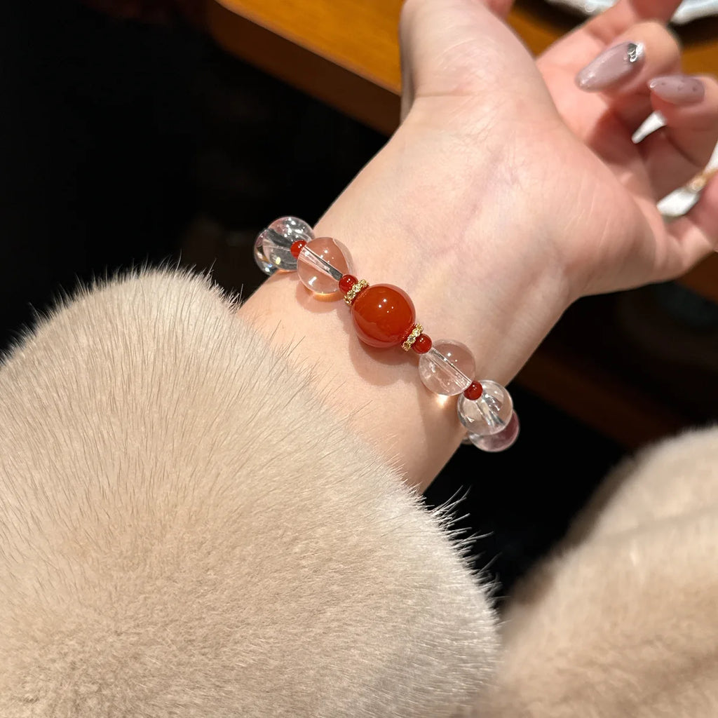 Snow Reflecting Red Glass(雪映红璃 nfc-glass-bracelet)