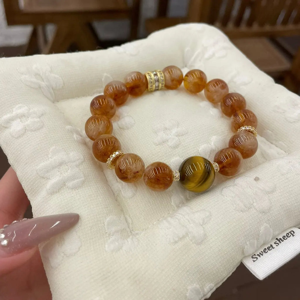 Caramel Tiger Eyes(焦糖虎眸 nfc-tiger-eye-bracelet)
